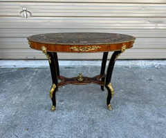 19thCentury French Louis XV Style Kingwood Marquetry Inlaid Side Table